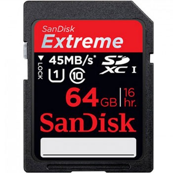 SanDisk Extreme SDXC Memory Card 64GB